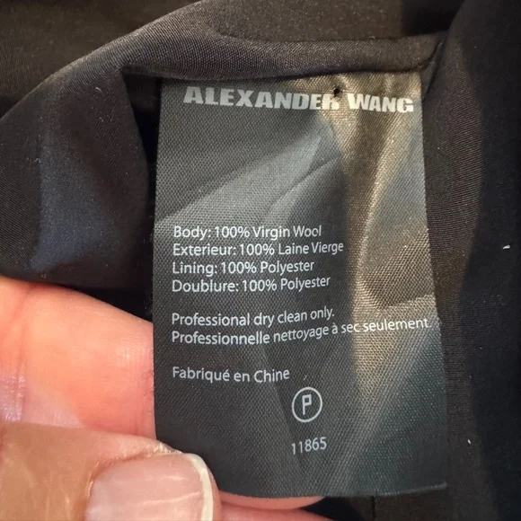 Alexander Wang Belted Virgin Wool Sleeveless Blazer Mini Dress. EUC. Size 4.